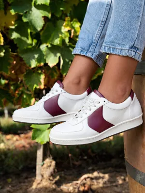 Cepage Grape Leather Unisex Vegan Sneakers | Merlot