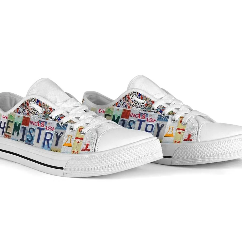 Chemistry License Plates Low Top Shoes, Teacher Shoes, Low Top Sneakers