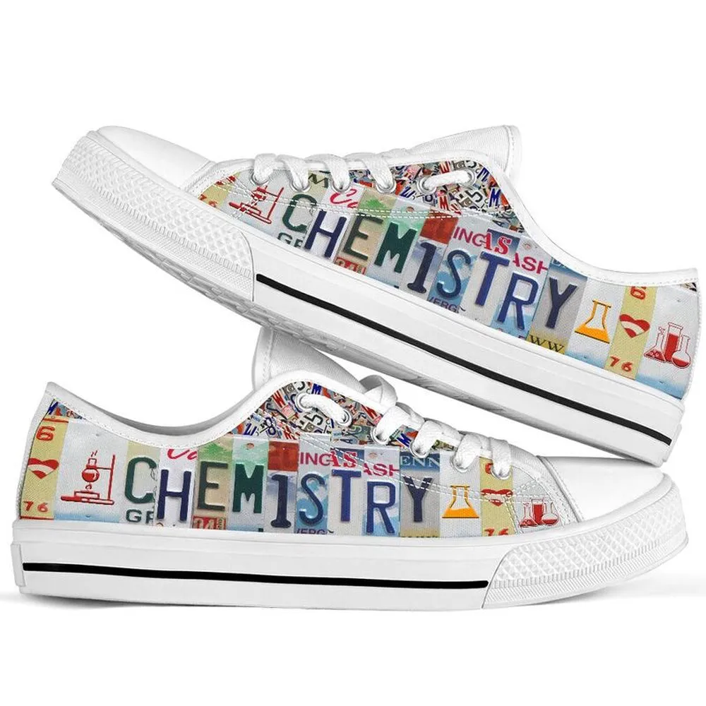 Chemistry License Plates Low Top Shoes, Teacher Shoes, Low Top Sneakers