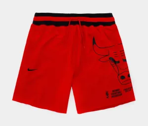 Chicago Bulls Fleece Shorts Mens Shorts (Red)