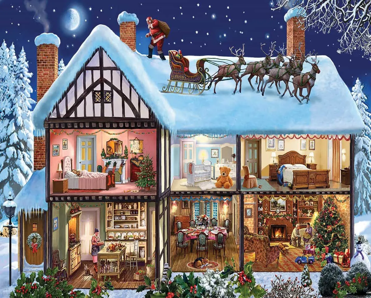 Christmas House - 1000 Piece Jigsaw Puzzle