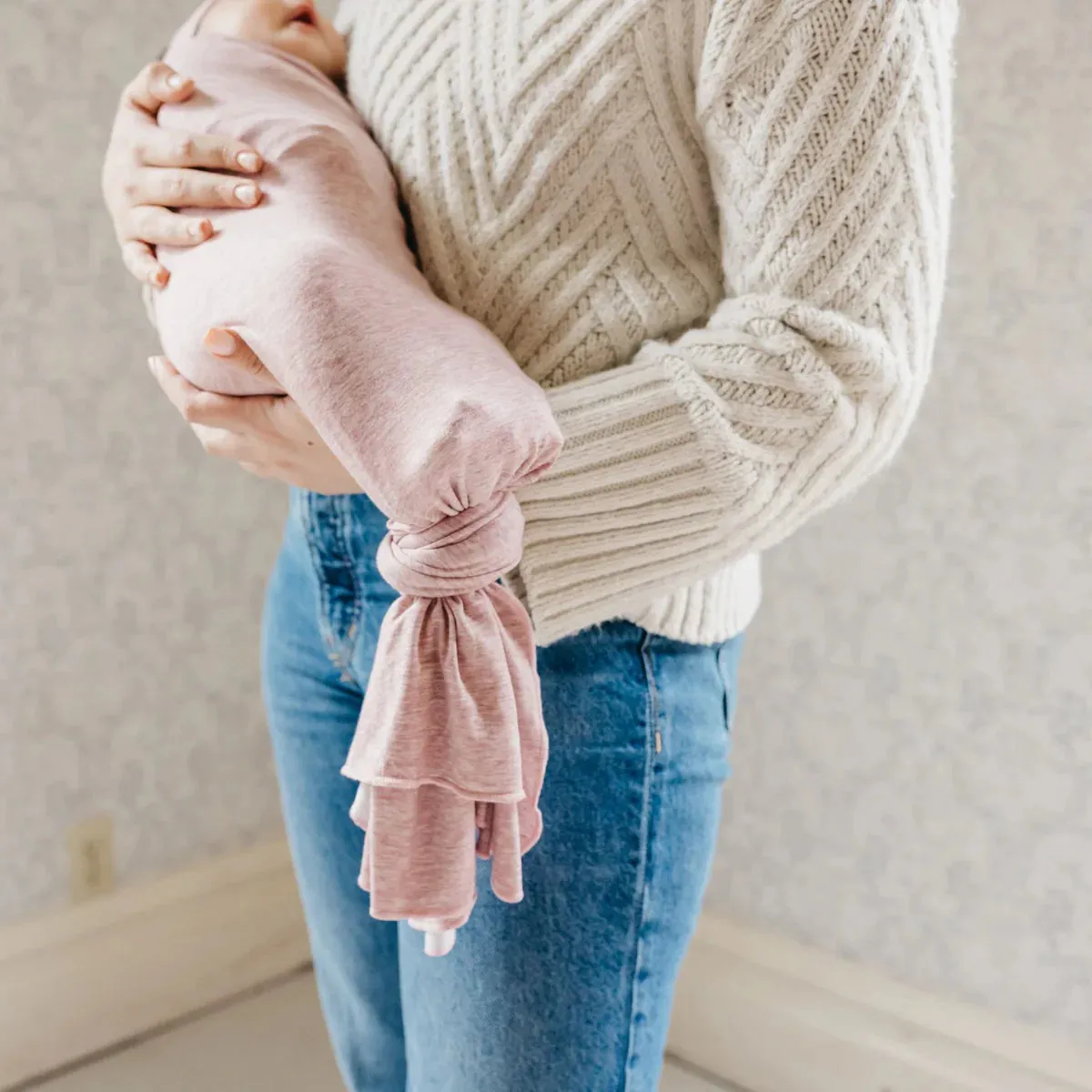 Copper Pearl Knit Swaddle Blanket - Maeve