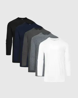 Core Long Sleeve Tall Active Crew 5-Pack