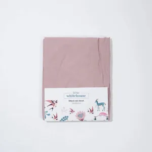 Cot Fitted Sheet - Dusty Pink