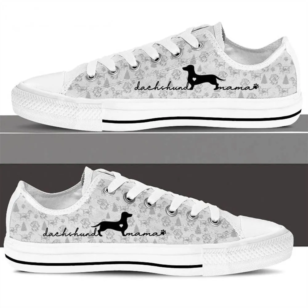 Dachshund Low Top Shoes, Dog Printed Shoes, Canvas Shoes For Men, Women