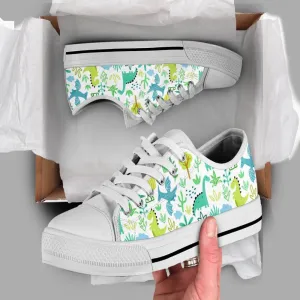 Dinosaur Shoes, Dinosaur Sneakers, Low Top Shoes For Dinosaur Gifts, Animal Print Canvas Shoes, Print On Canvas Shoes