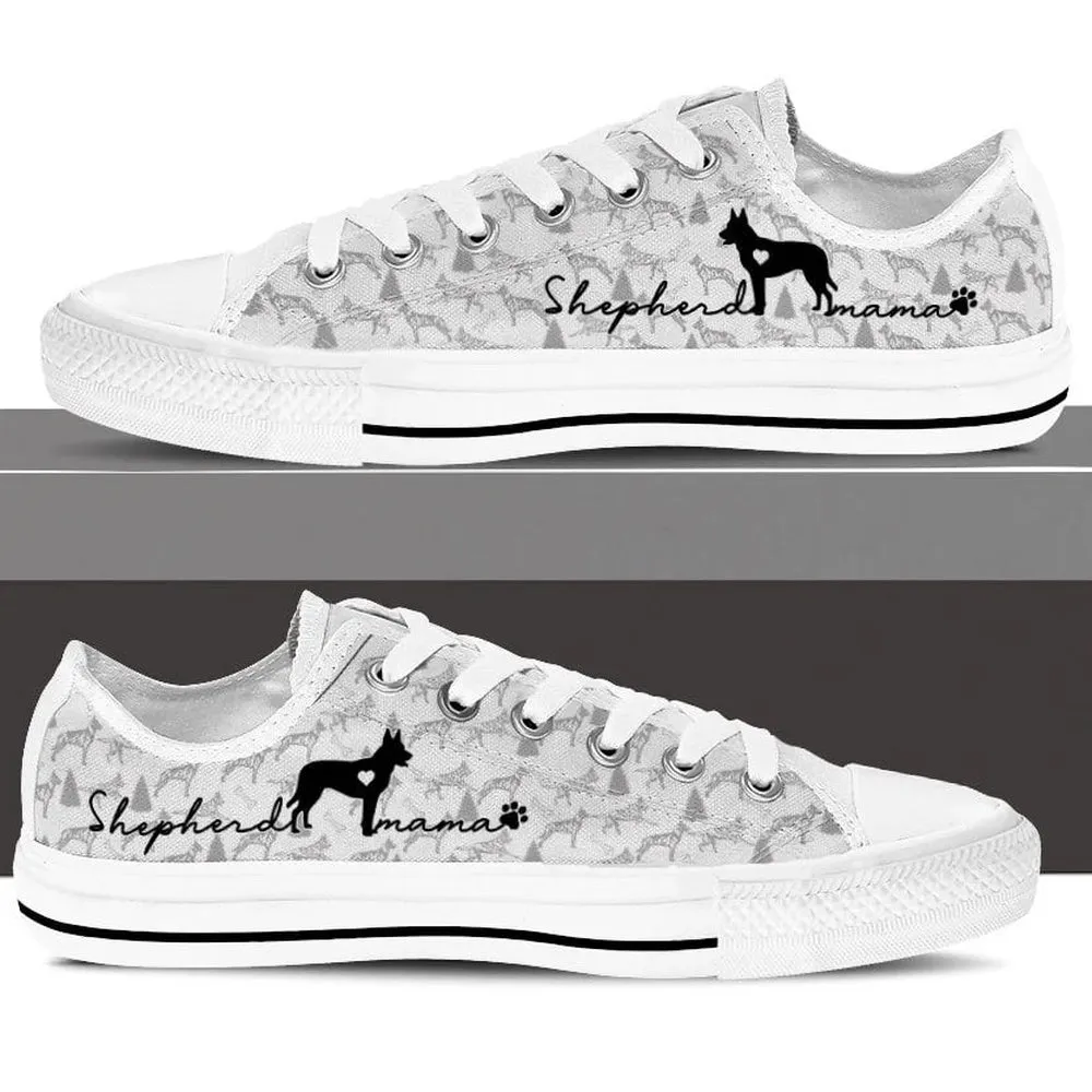 Dutch Shepherd Low Top Shoes, Dog Printed Shoes, Canvas Shoes For Men, Women