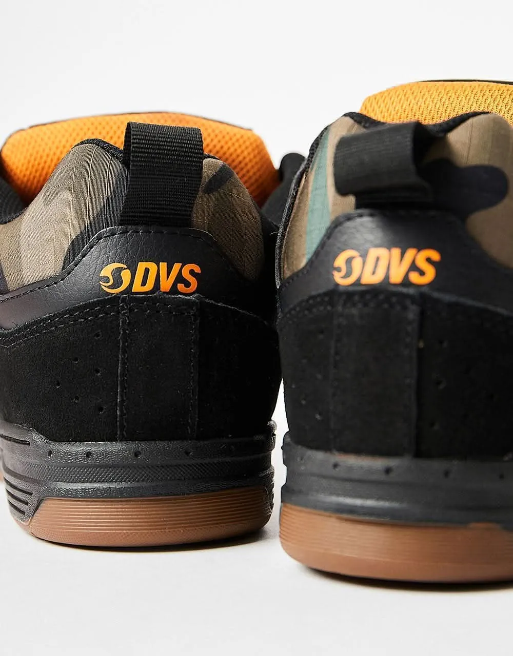 DVS Gambol Skate Shoes - Black/Camo/Orange Suede