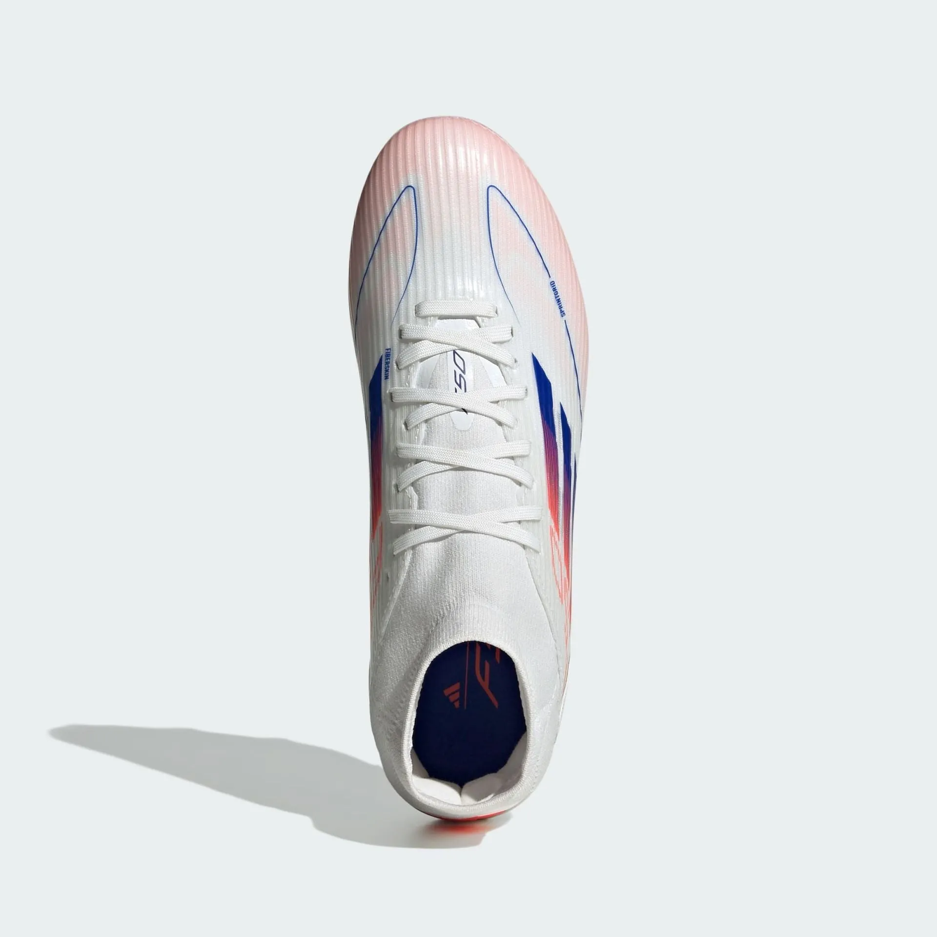 F50 LEAGUE MID-CUT FIRM/MULTI-GROUND BOOTS - Cloud White / Lucid Blue / Solar Red