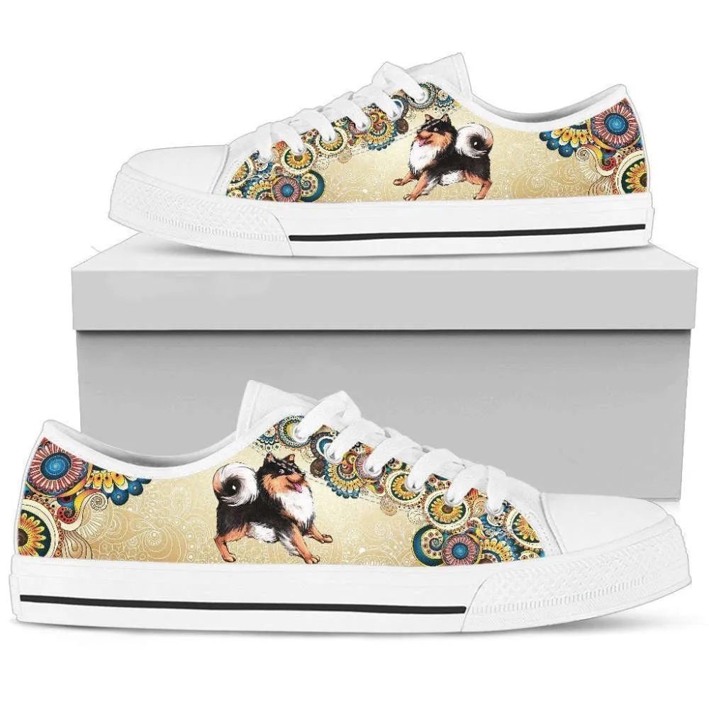 Finnish Lapphund Women S Low Top Shoe Stylish & Comfortable Footwear, Dog Printed Shoes, Canvas Shoes For Men, Women