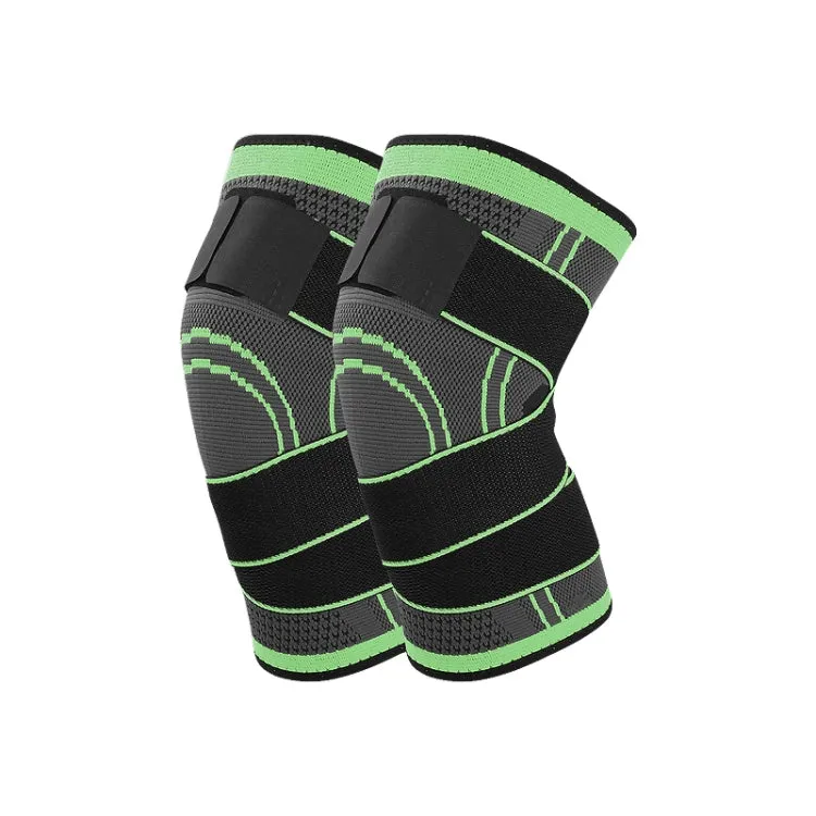 Fitness Running Cycling Bandage Knee Support Braces Elastic Nylon Sports Compression Pad Sleeve, Size:s(Green)