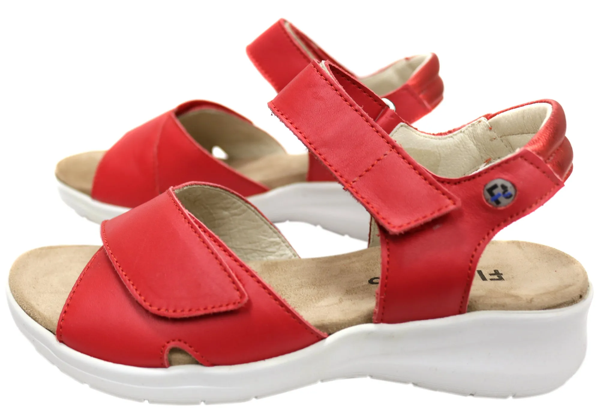 Flex & Go Britney Womens Comfortable Leather Sandals Made In Portugal