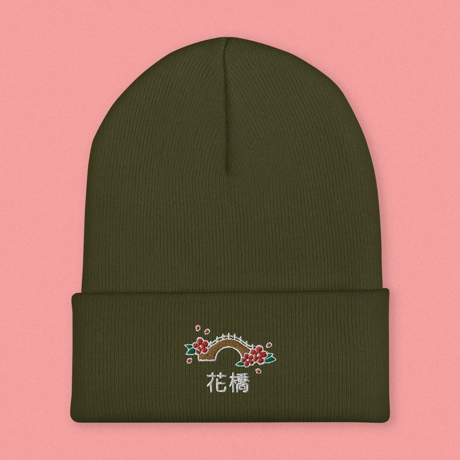 Flower Bridge Embroidered Beanie