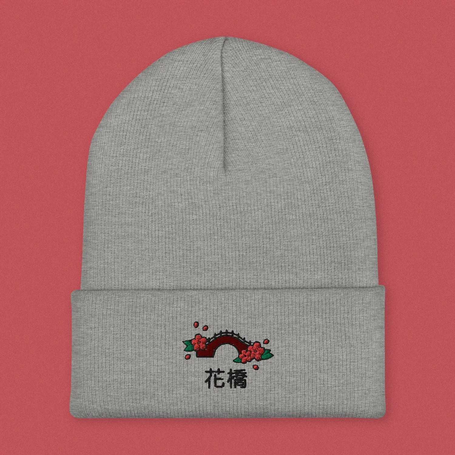 Flower Bridge Embroidered Beanie