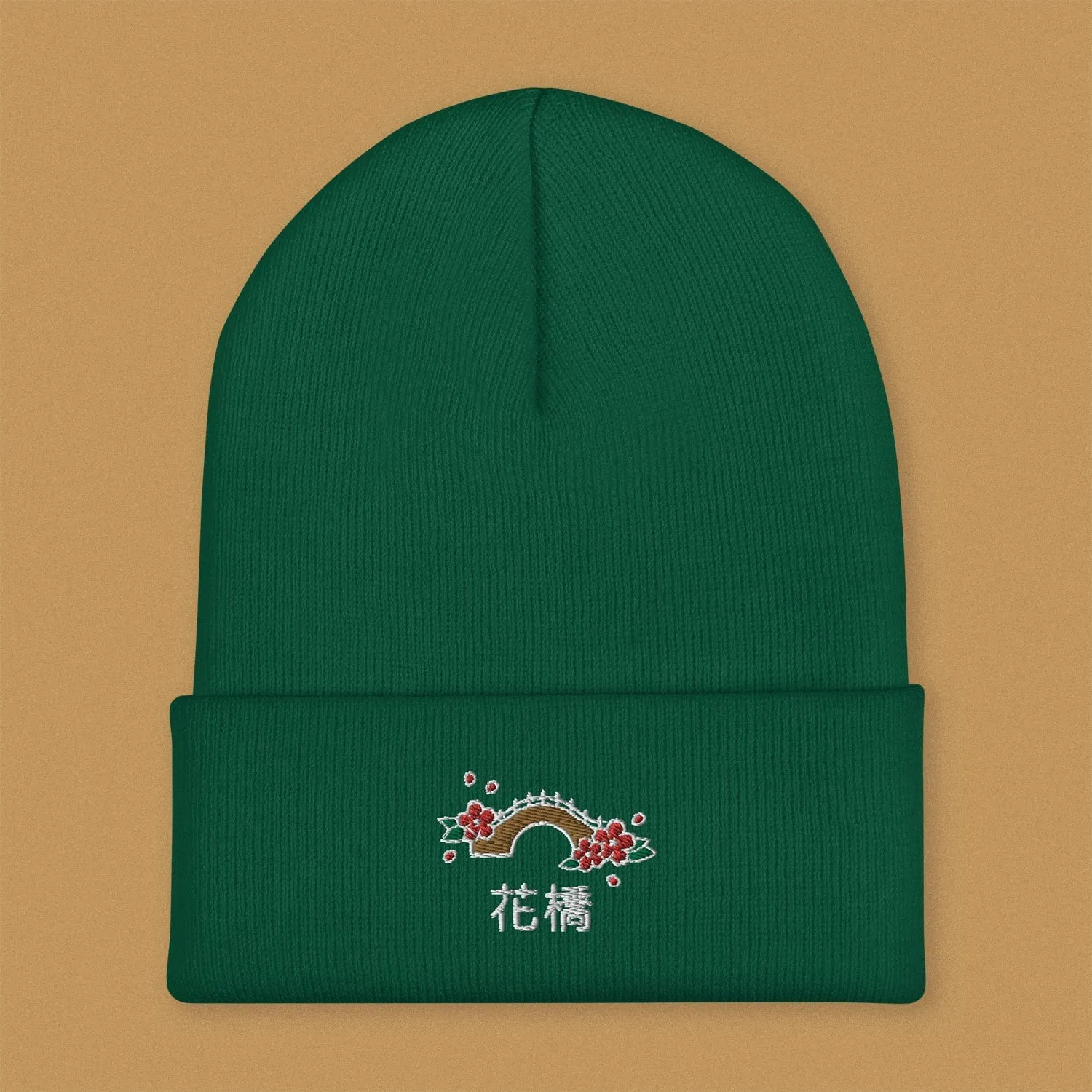 Flower Bridge Embroidered Beanie