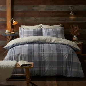 Fusion Snug Mulford Check Duvet Cover Set - Grey