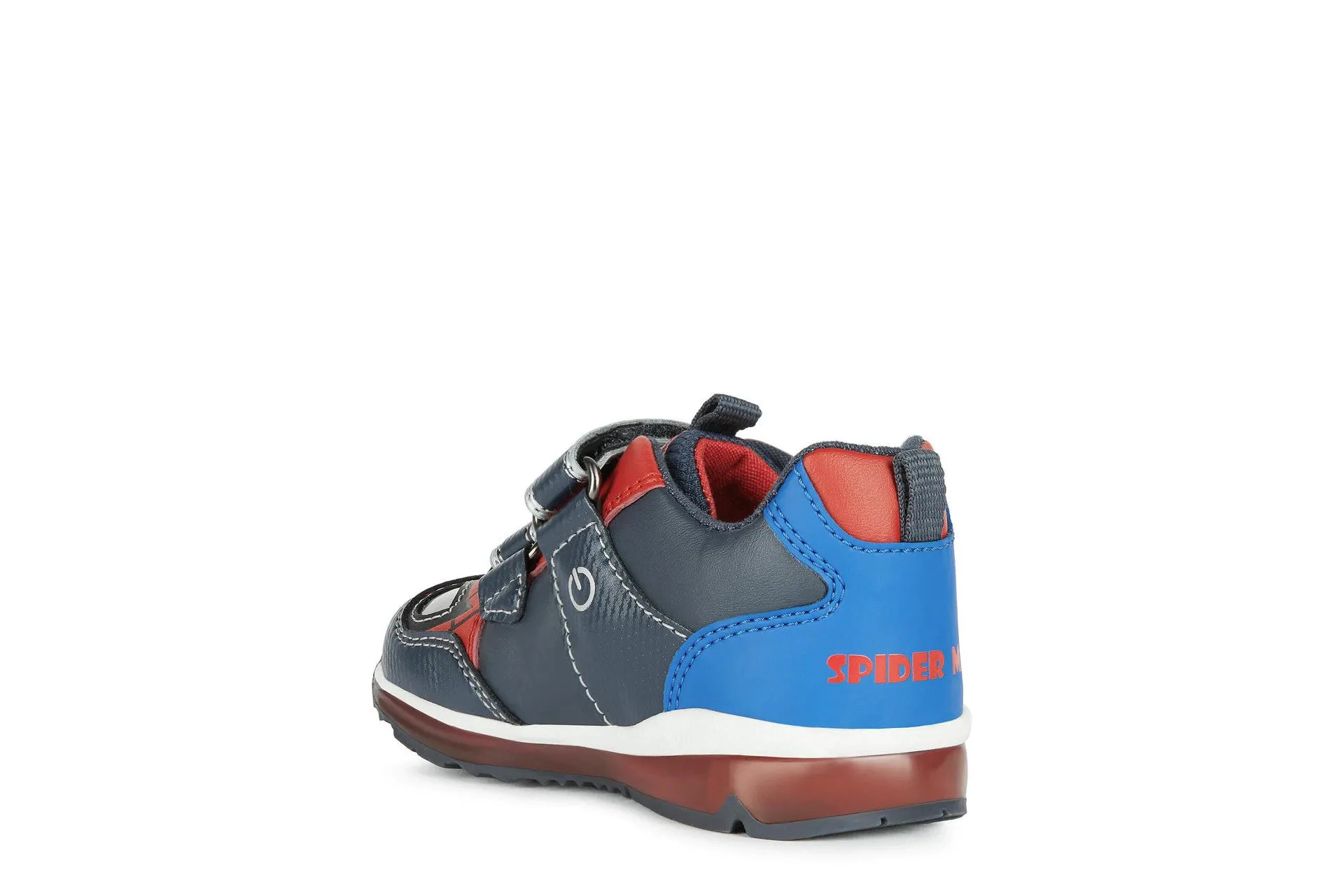 Geox Todo Spiderman Boys Navy-Red Lights Marvel Trainer