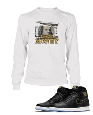 Get Money Graphic T Shirt to Match Retro Air Jordan 1 High Shoe