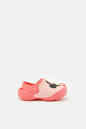 Girls Fuchsia Minnie Mouse Clog