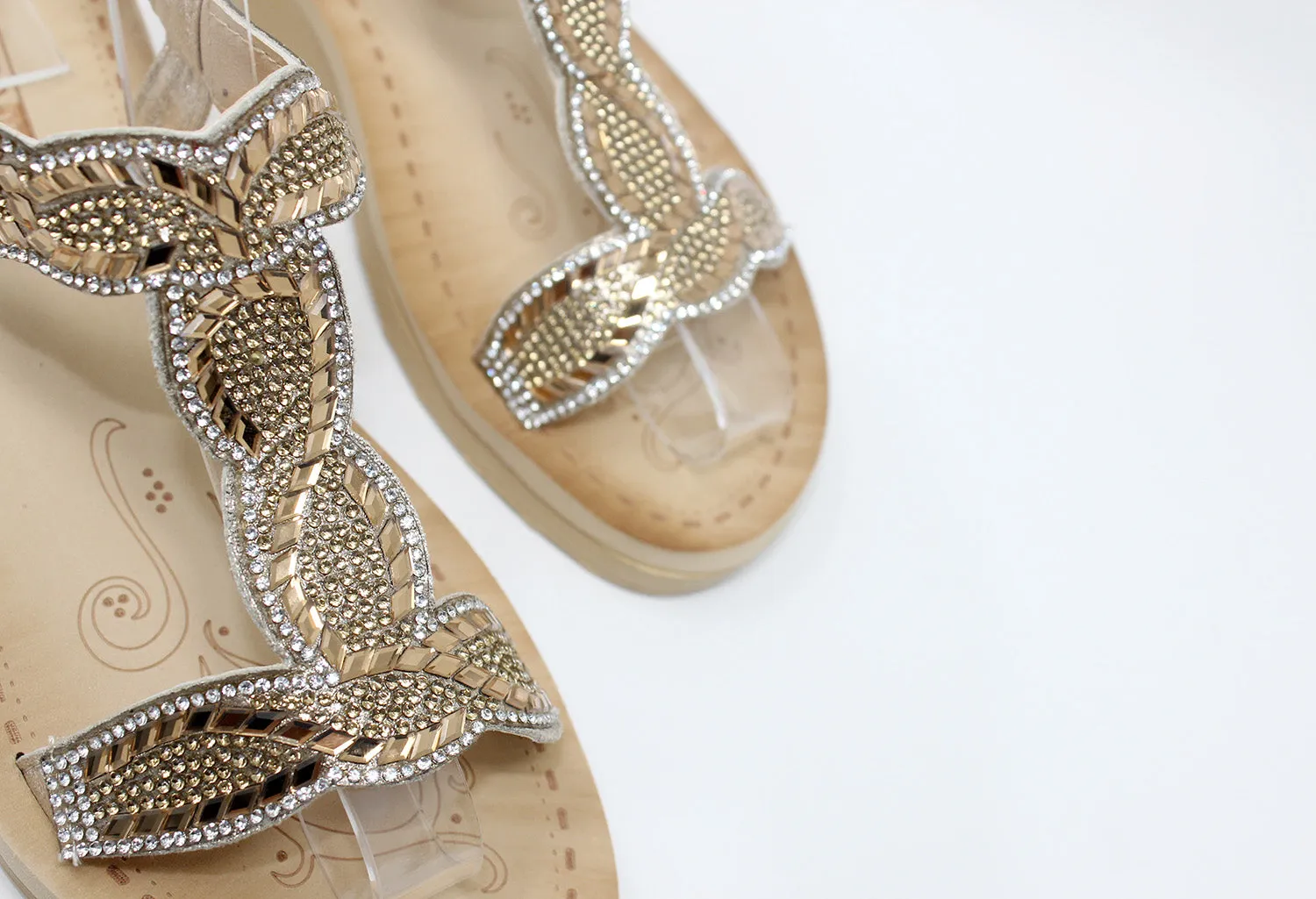 Gold Diamante Glittered Sandal