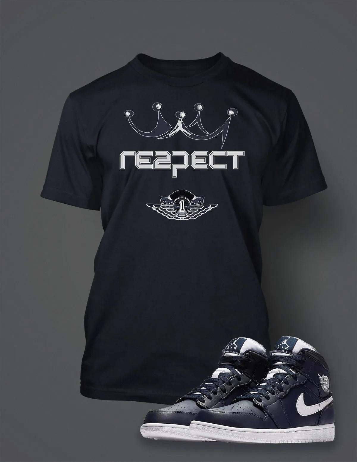 Graphic Respect T Shirt To Match Retro Air Jordan 1 High Jeter Shoe