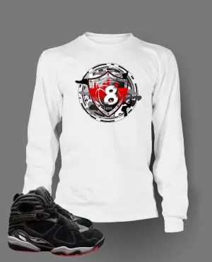 Graphic T Shirt to Match Retro Air Jordan 8 Alternate Bred Shoe