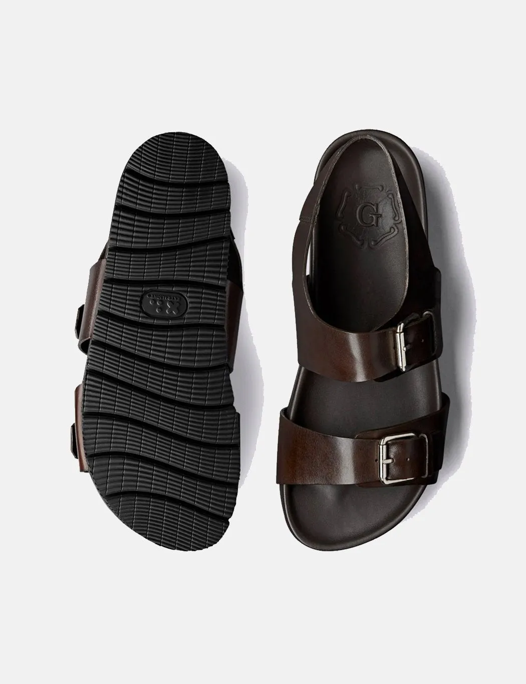 Grenson Lennox Sandal (Leather) - Dark Brown