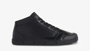 High Top Lambskin Trainers in Black