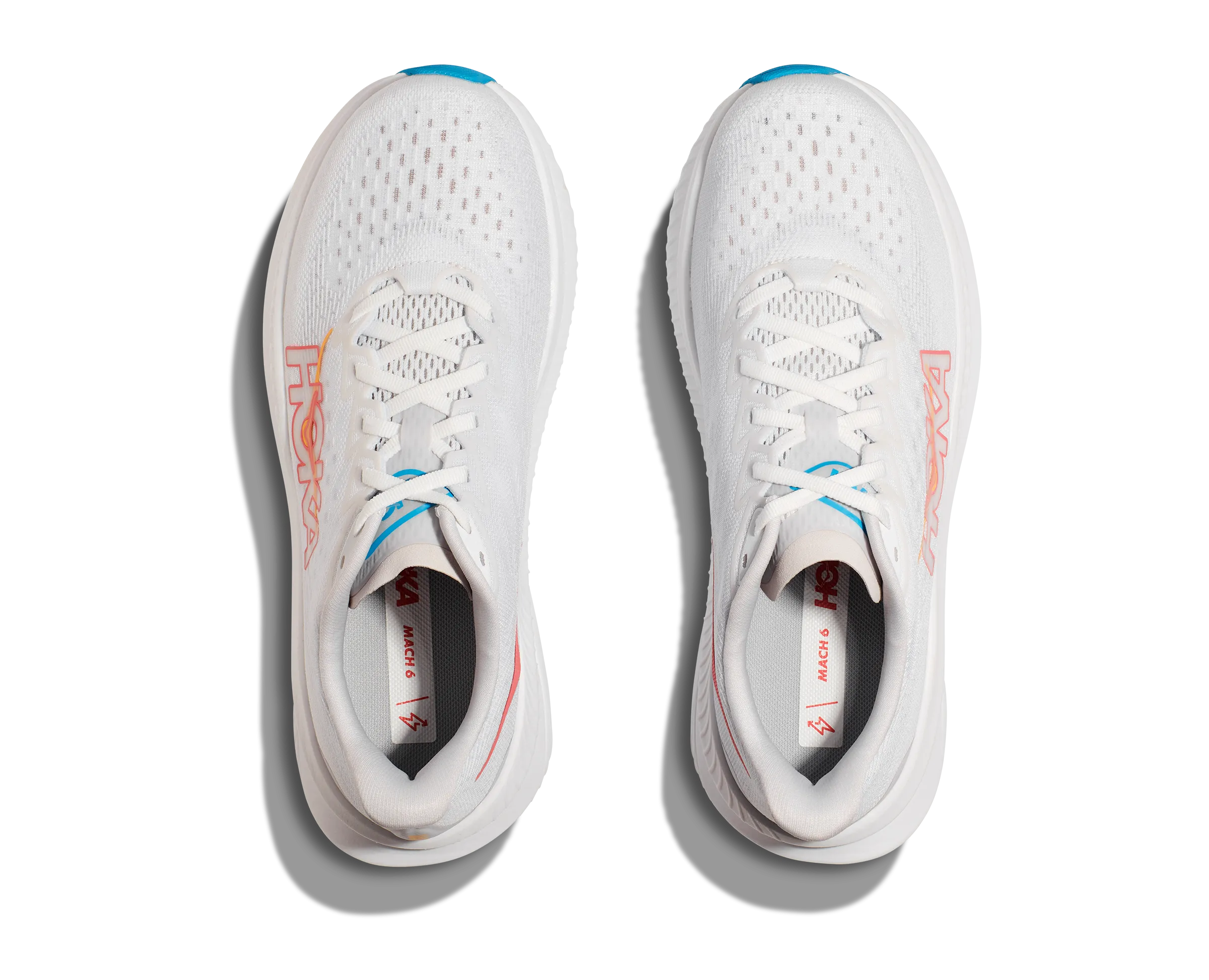 Hoka Womens Trainer Mach 6 White/Nimbus Cloud