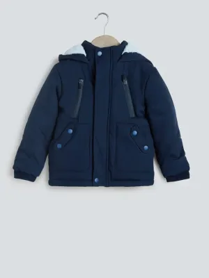 HOP Kids Navy Puffed Hooded Jacket