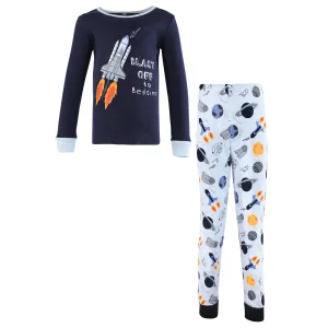 Hudson Baby Cotton Pajama Set, Space