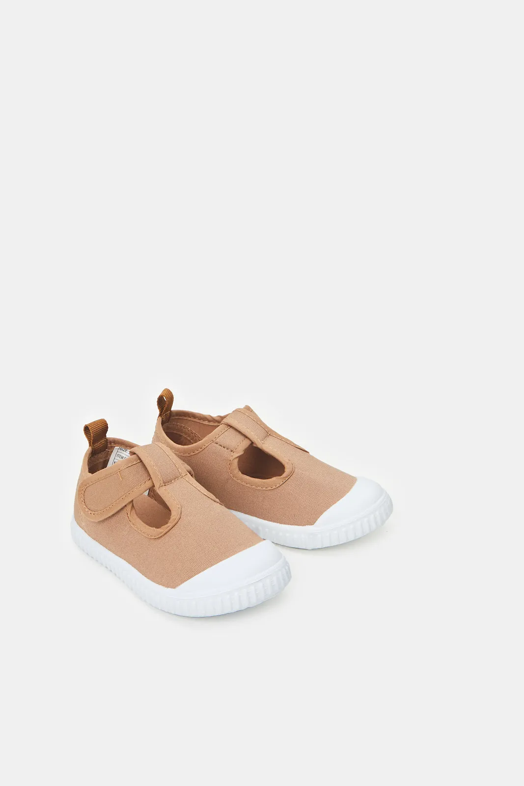 Infant Boys Brown Velcro Pump