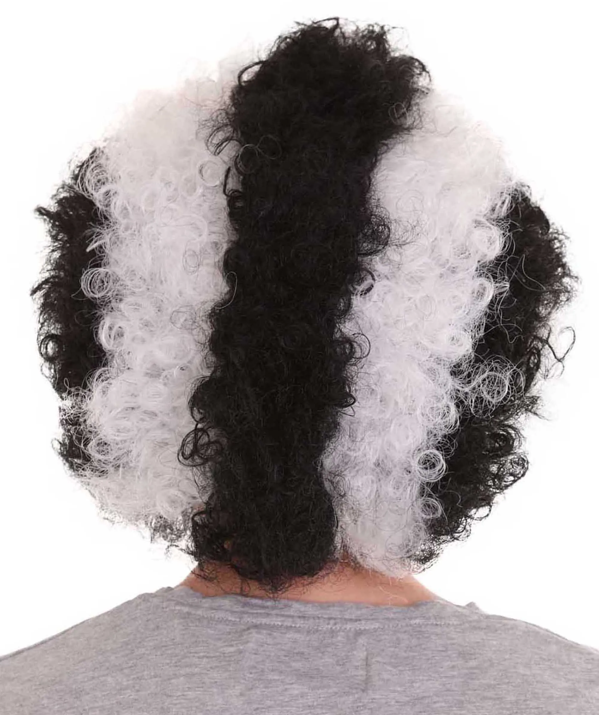 Italian Football Club Afro Wig | Black & White Sports Wig