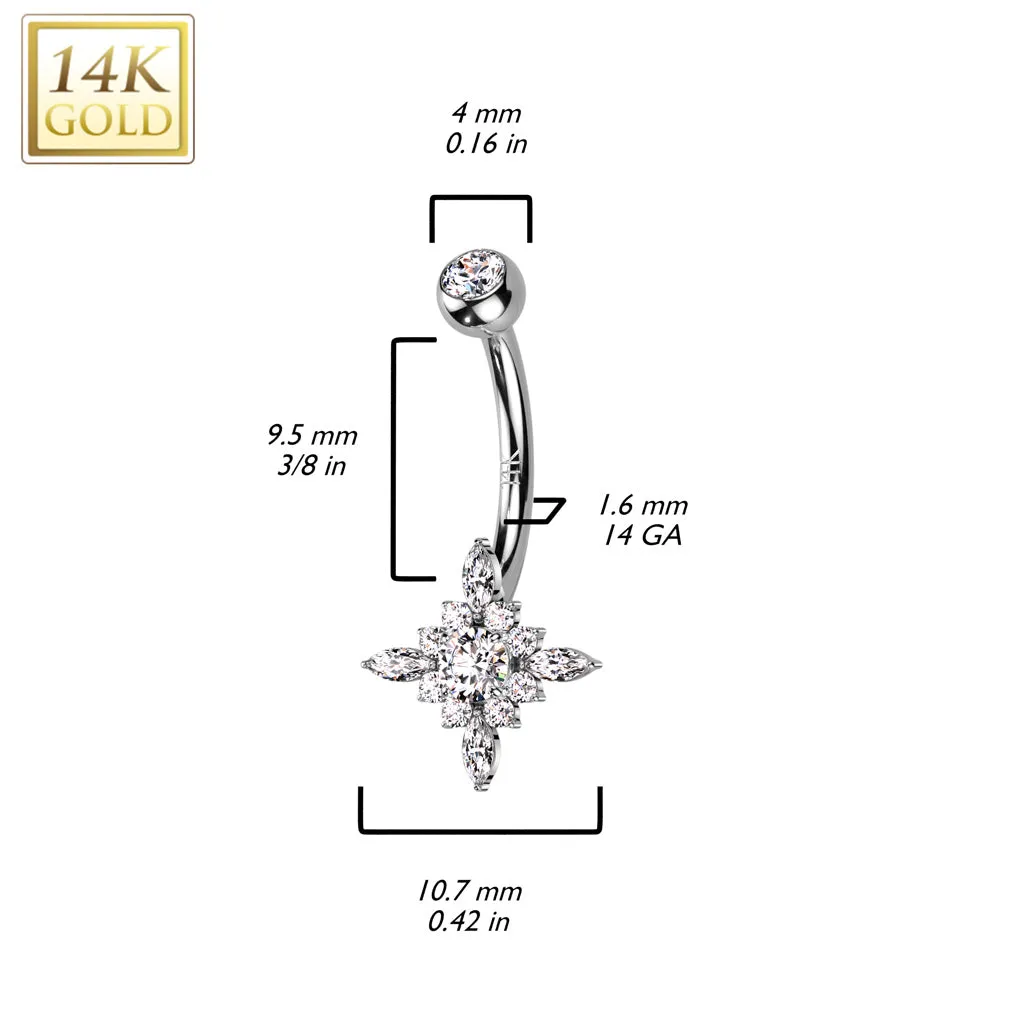 Joya Cluster Belly Ring in 14K Gold