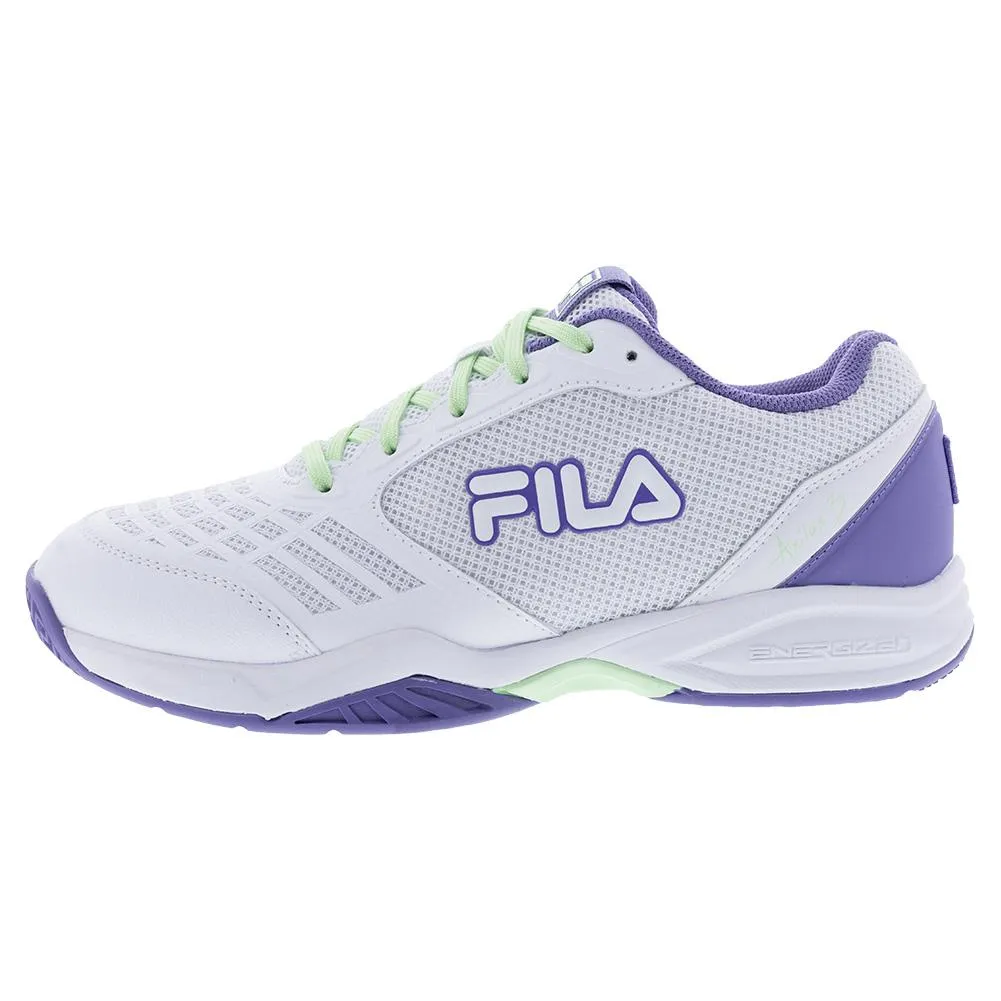 Juniors Axilus 3 Tennis Shoes White and Patina Green