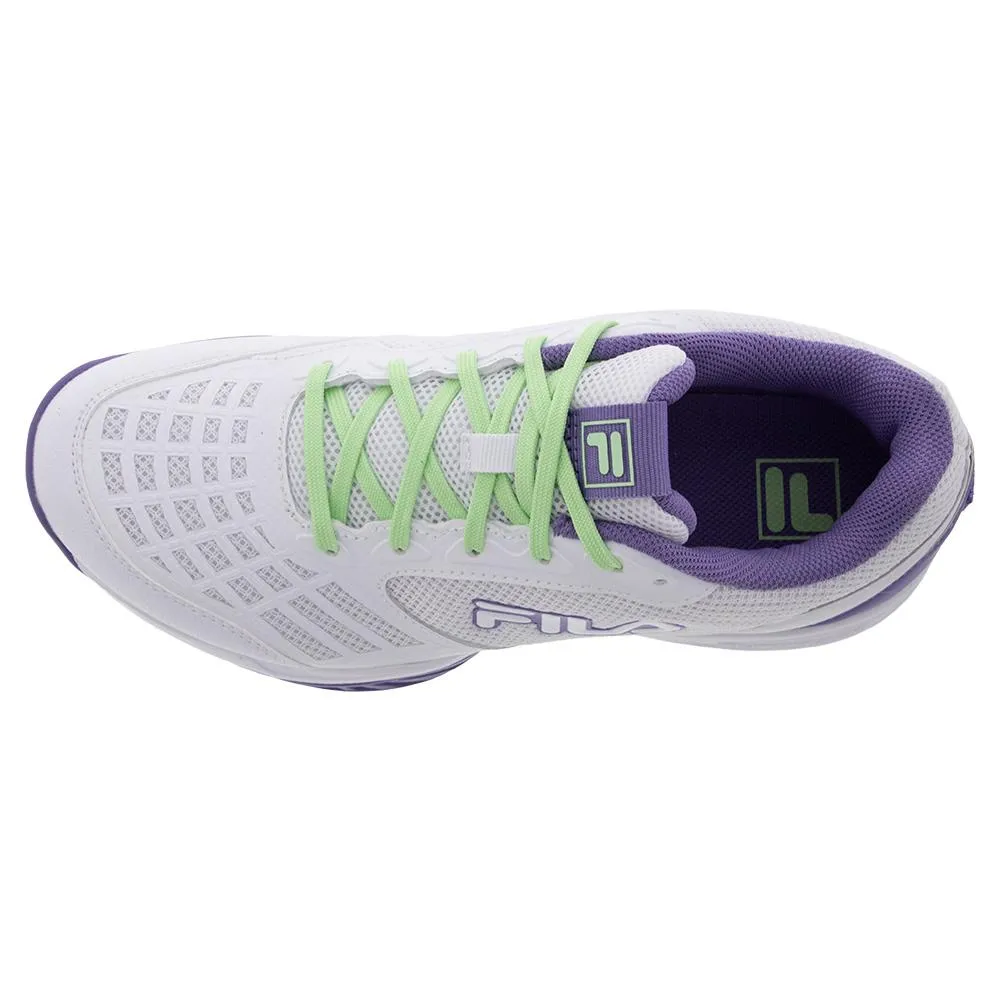 Juniors Axilus 3 Tennis Shoes White and Patina Green