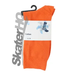 Lafitte Cotton Crew Socks - Orange - 6-10US