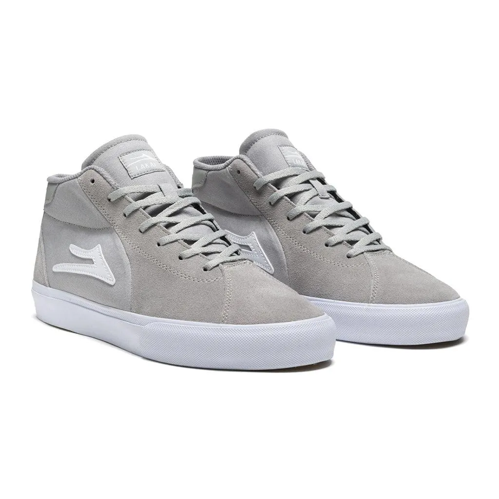 Lakai Flaco 2 Mid Skate Shoe - Light Grey Suede