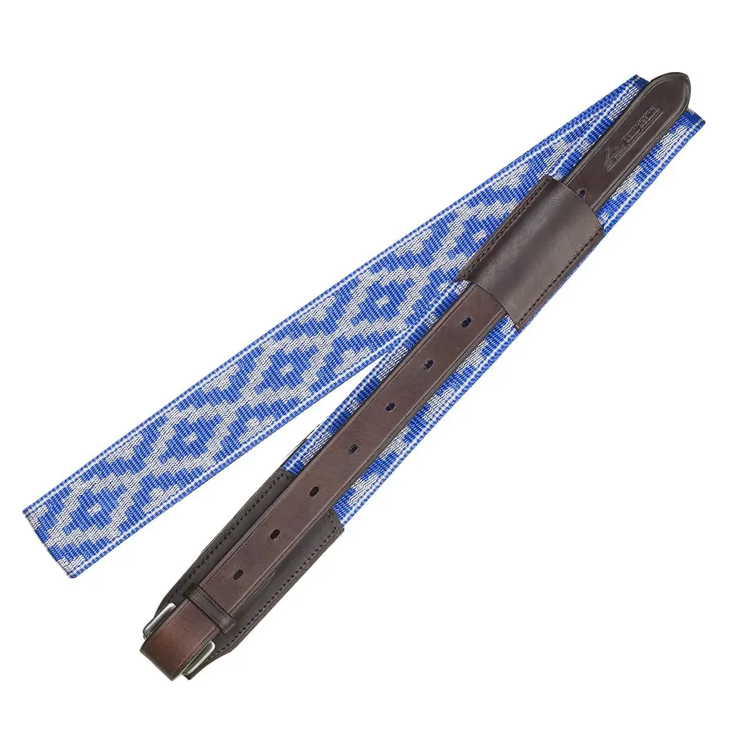 Leather & Nylon Overgirth - Royal Blue by Pampeano