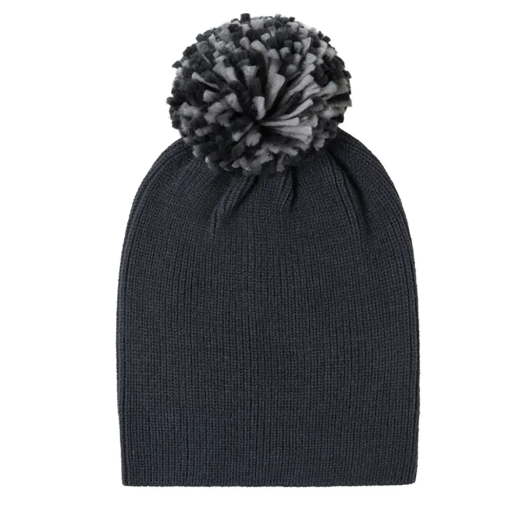 Lemon | Michigan Ribbed Beanie - Charcoal