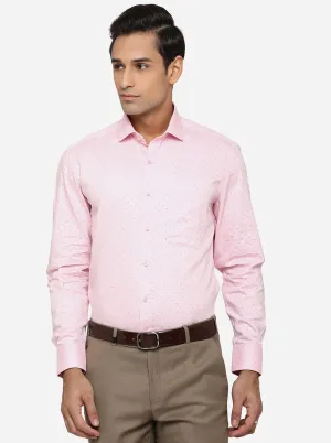 Light Pink Dobby Regular Fit Formal Shirt | Greenfibre