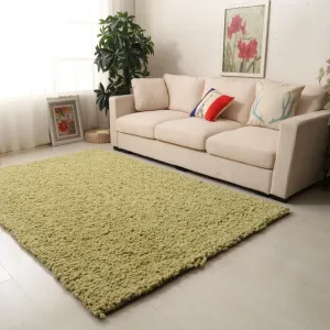 Lime Green Plain Shaggy Rug - Snug