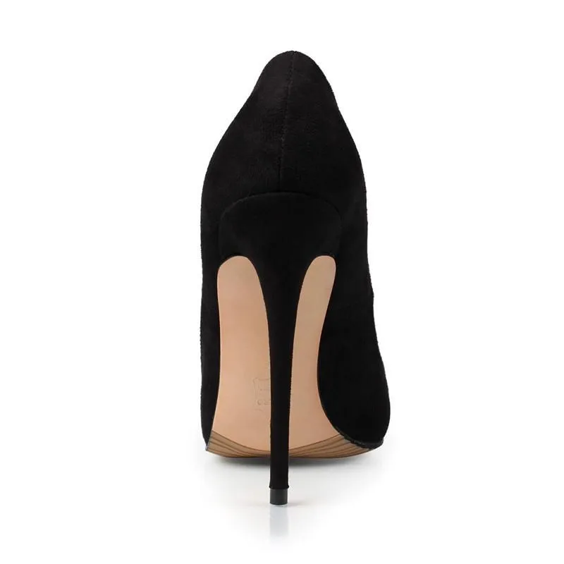 LIZZY Black Suede Leather Pumps