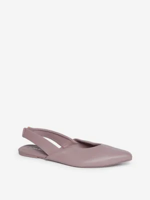 LUNA BLU Mauve Faux Leather Slingback Sandals