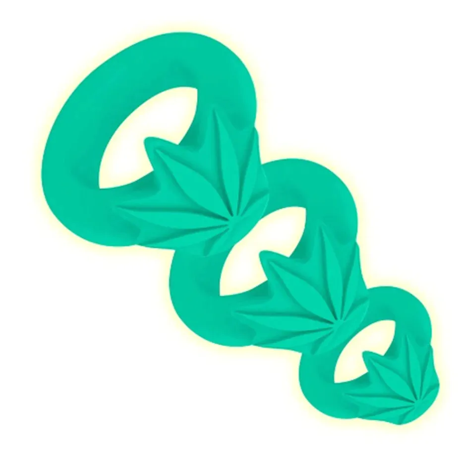 Maia Hazey Silicone Pot Leaf Ring Set