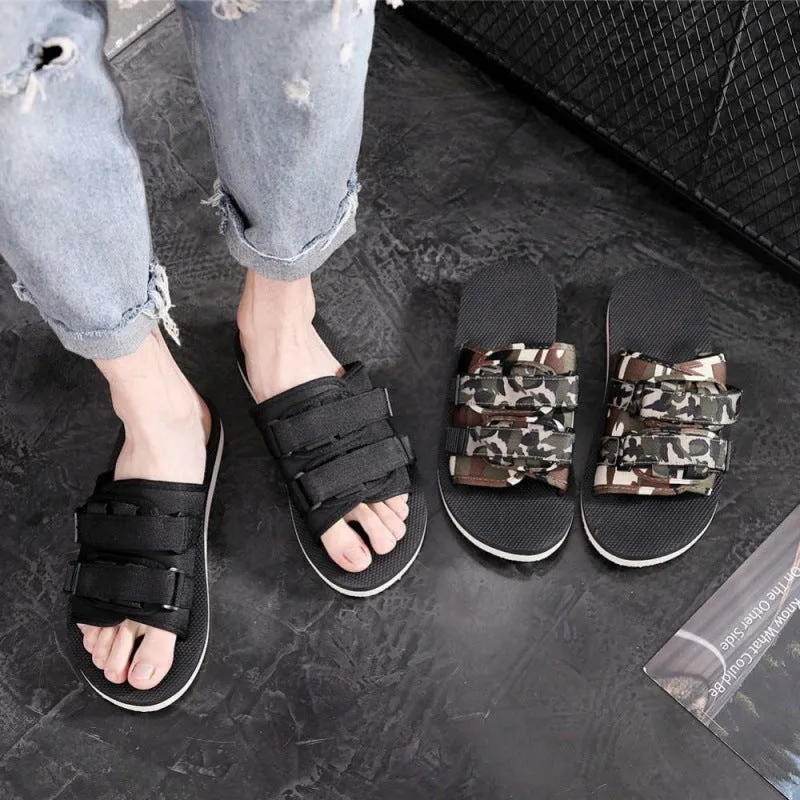 Men Beach Shoes Summer Black Slippers Men Beach Shoes Room