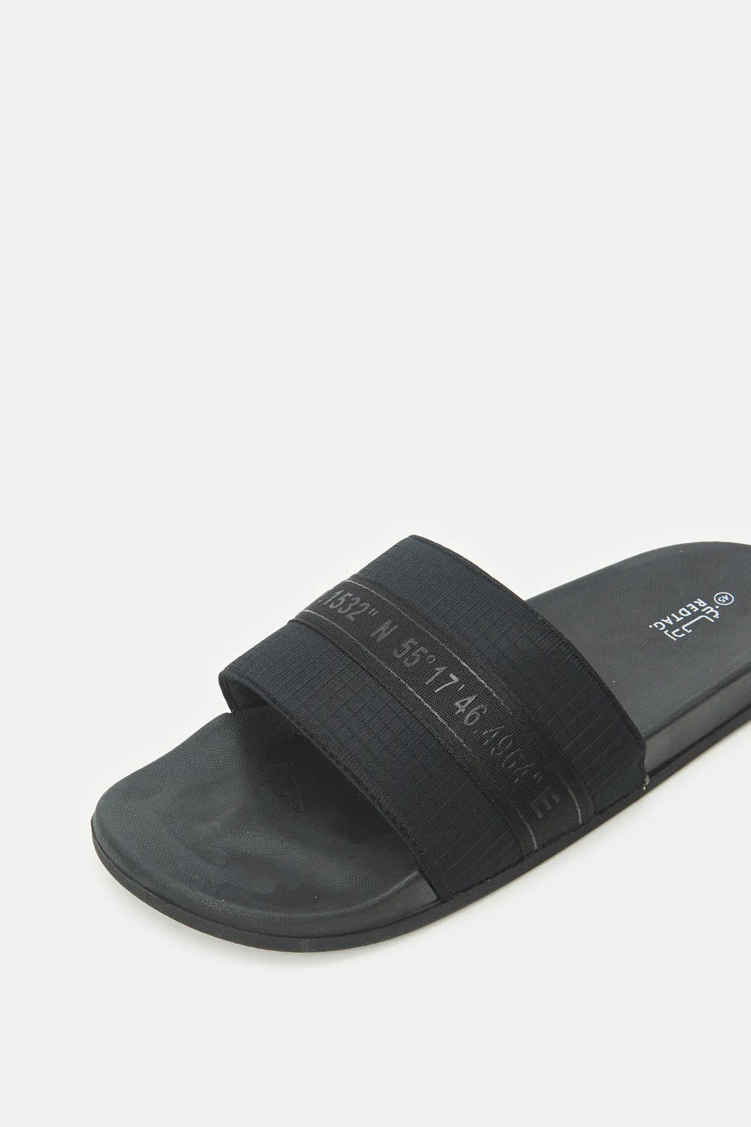 Men Black Extra Comfort Slides