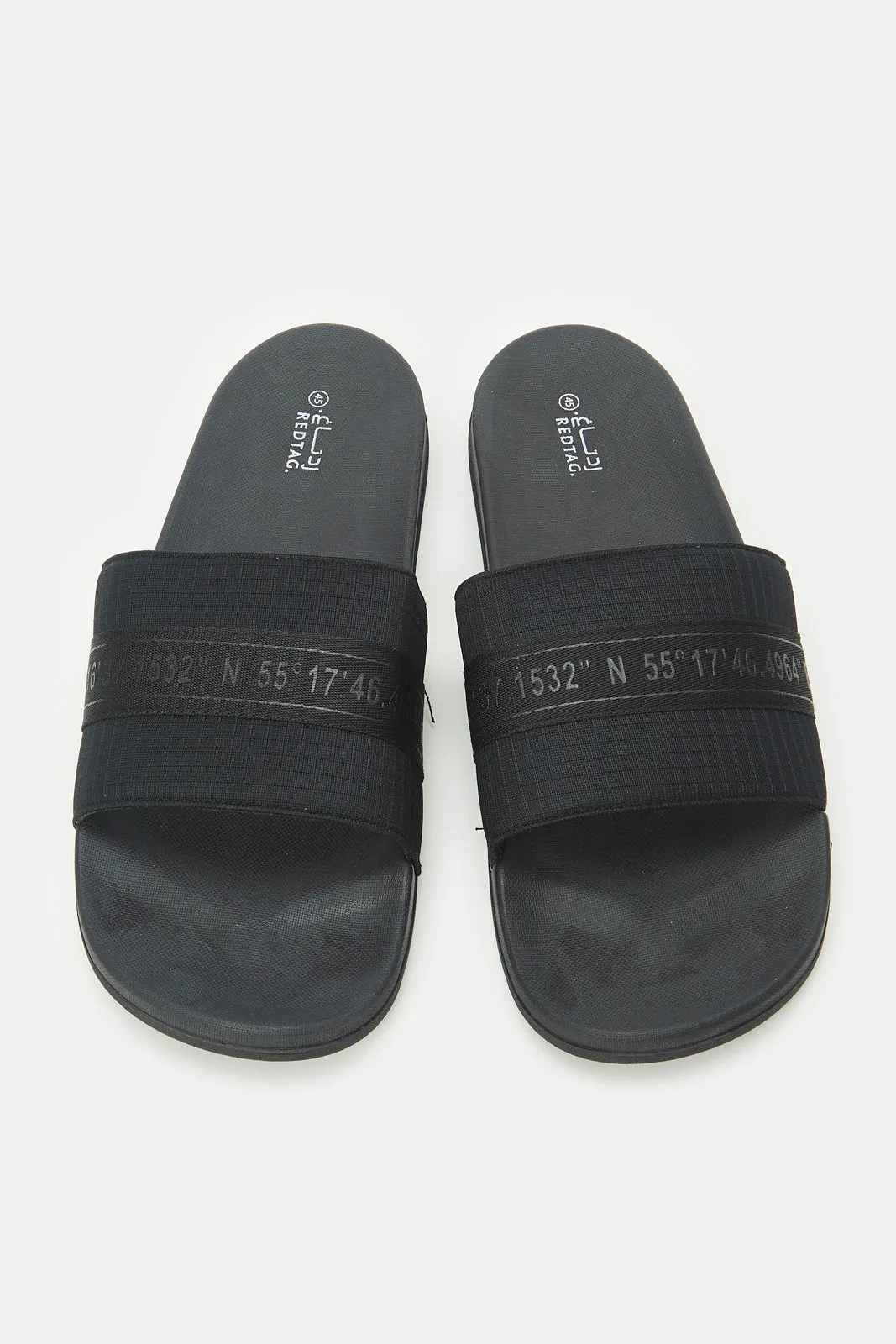 Men Black Extra Comfort Slides