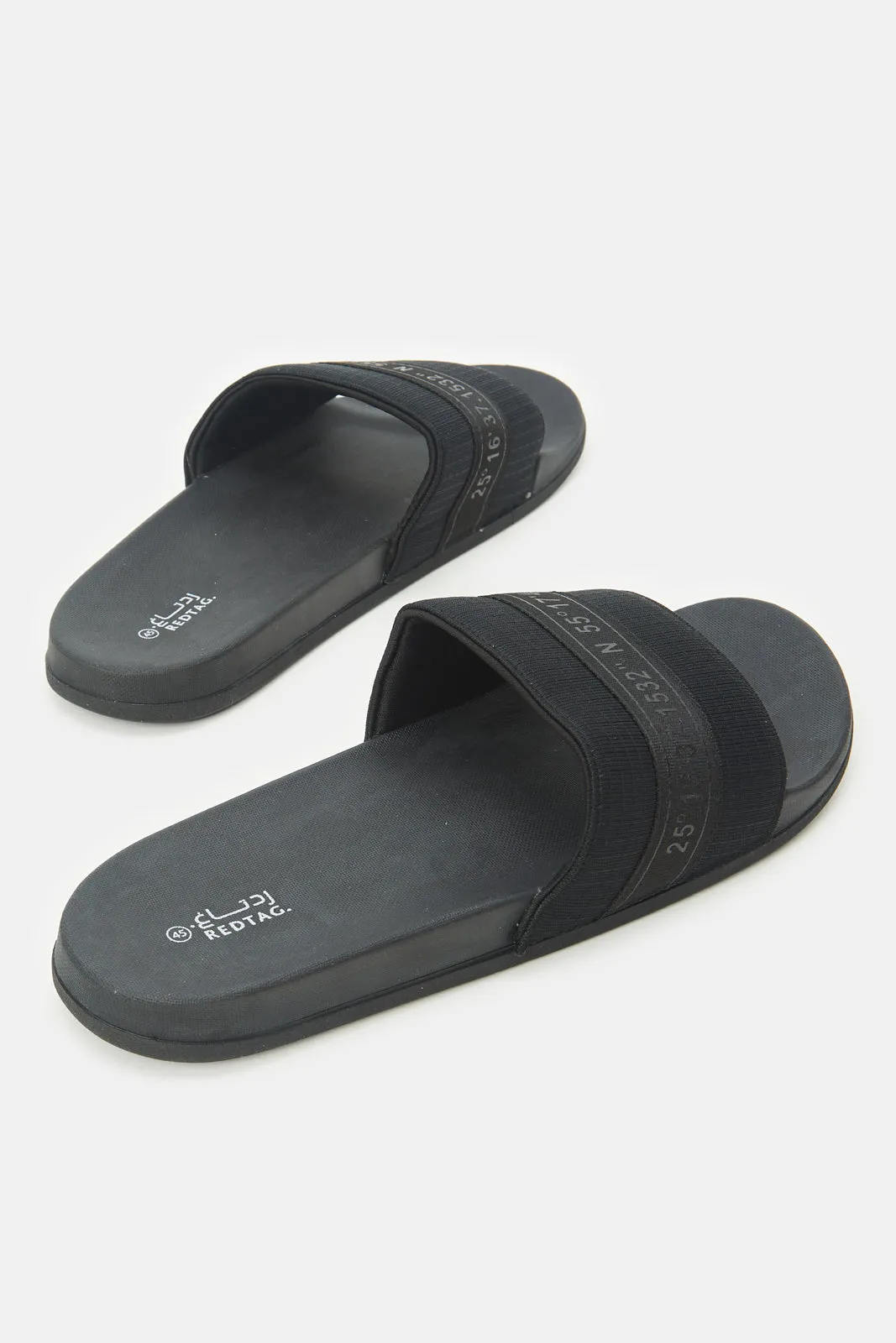 Men Black Extra Comfort Slides