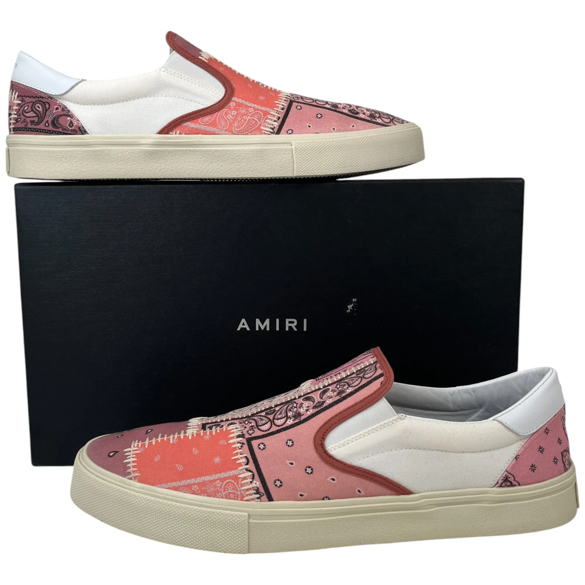 Men's Bandana Slip On Low Trainers Pink Size EU 45 / UK 11